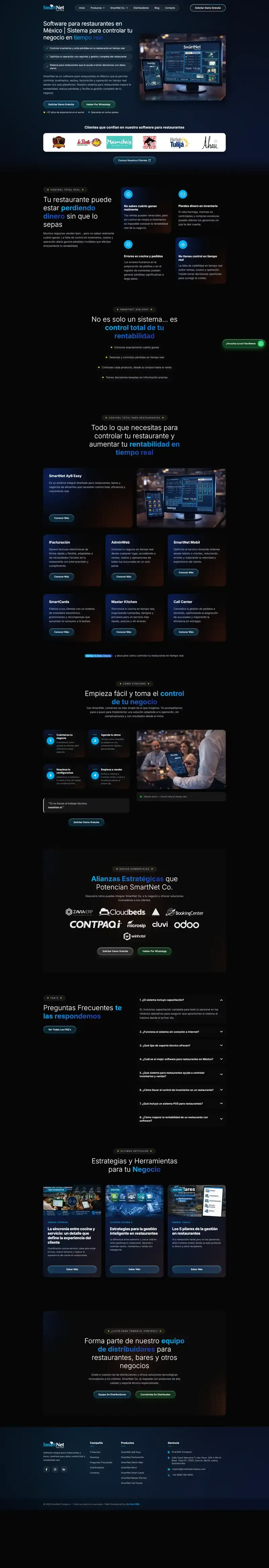 Sitio web SmartNet Company: diseño profesional y experiencia de marca
